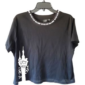 Disney Boutique Tangled Mesh Crop Top Women's Small Shirt Tower